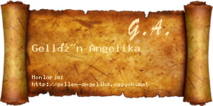Gellén Angelika névjegykártya